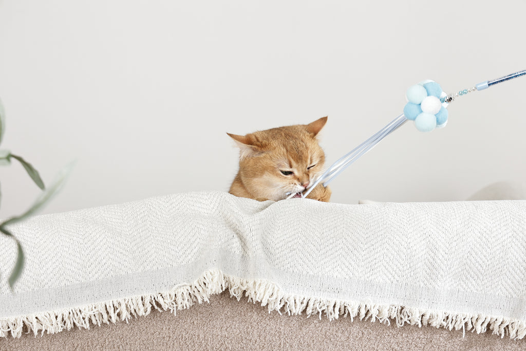 MoonCAT - bacchetta per gatti Cosmic Fluff Rosa/Blu Argento e Bianco