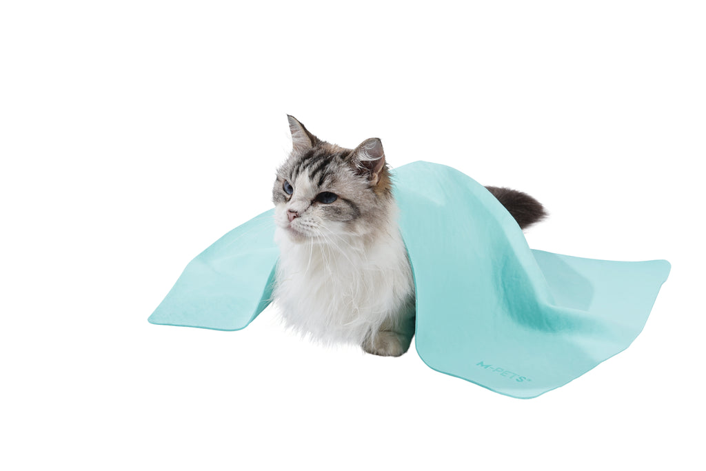 BATHTIME Quick-dry Towel for Cats and Dogs Green Bubble