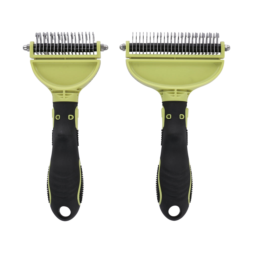 CLICK and GROOM Double-sided Dematting comb