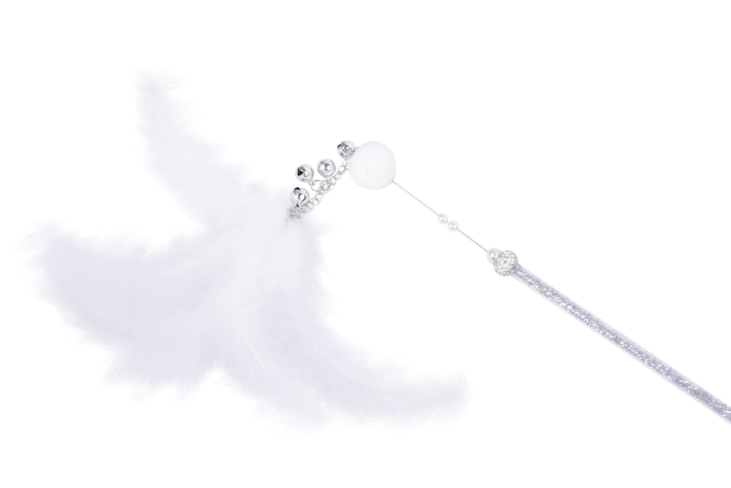 MoonCAT bacchetta per gatti Piuma Stellare - Rosa/Blu Argento & Bianco