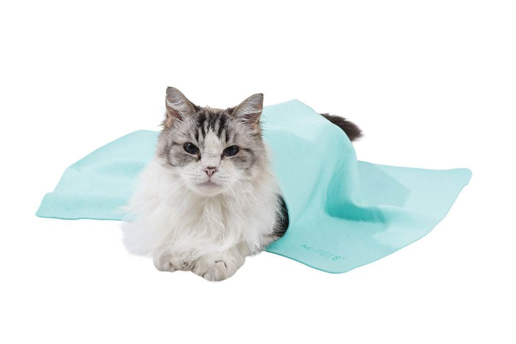 BATHTIME Quick-dry Towel for Cats and Dogs Green Bubble