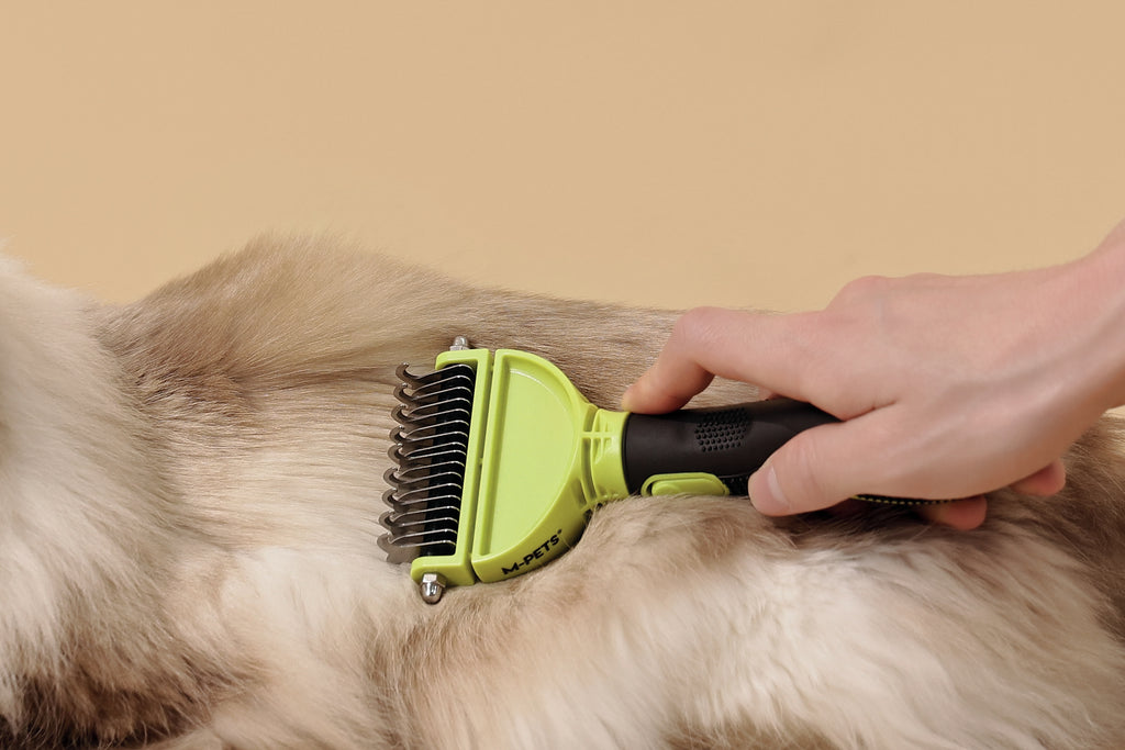 CLICK and GROOM Double-sided Dematting comb