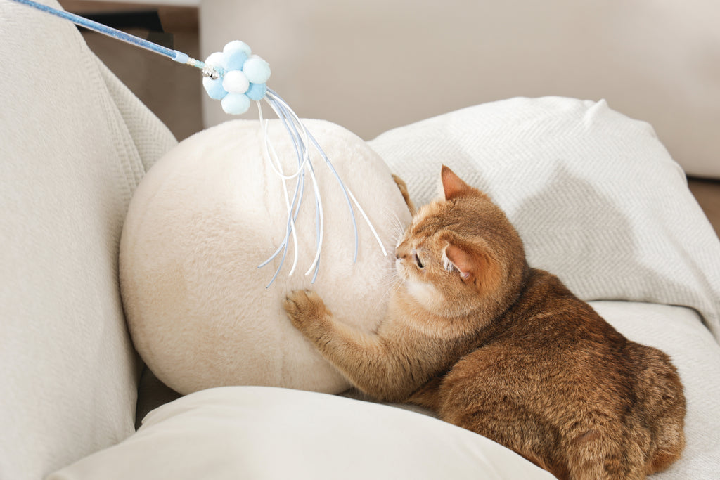 MoonCAT - bacchetta per gatti Cosmic Fluff Rosa/Blu Argento e Bianco