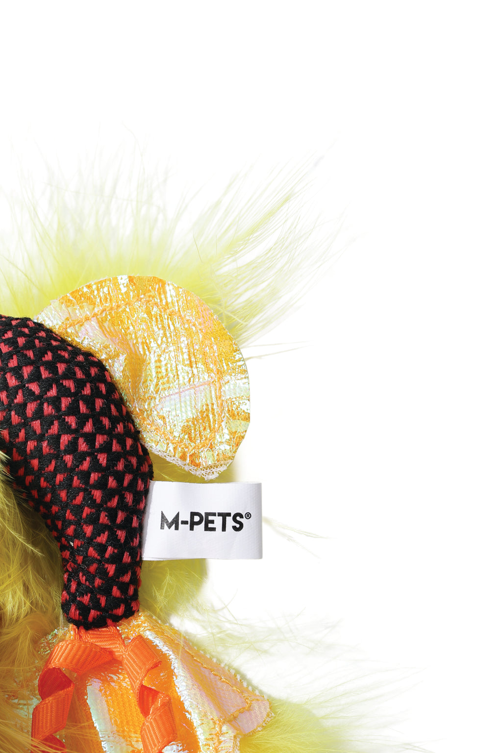 Plume catnip toy Yellow fish
