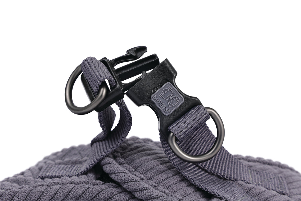 VELVET Dog harness Misty Grey