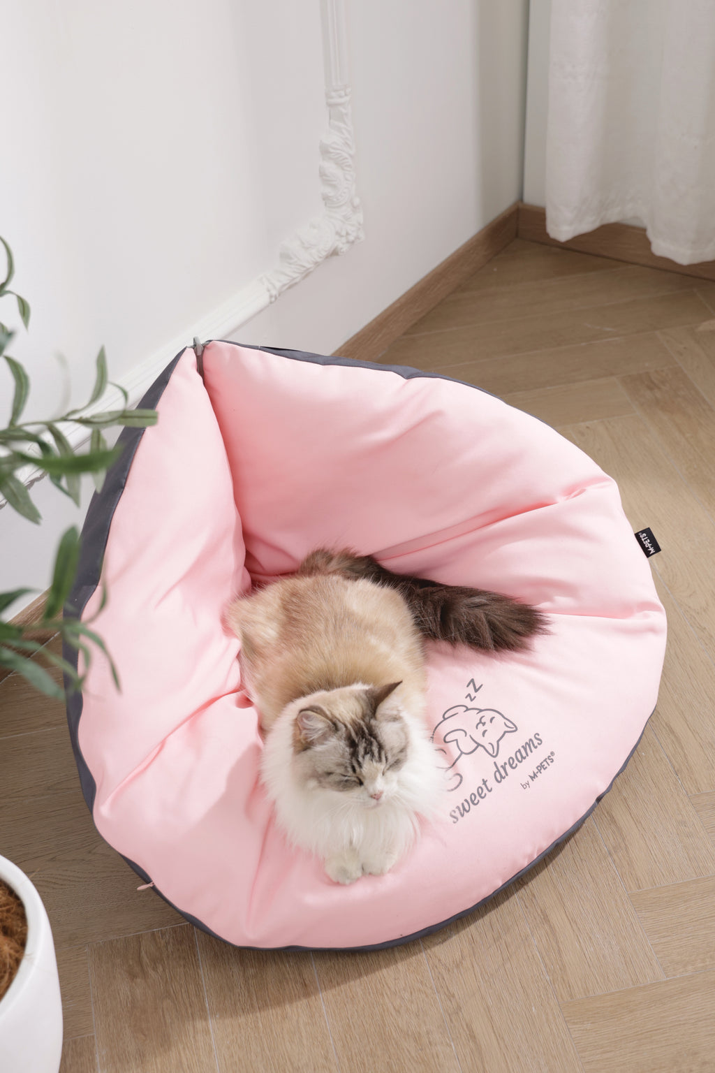 CUSCINO TRIANGOLO SWEET DREAMS rosa&grigio