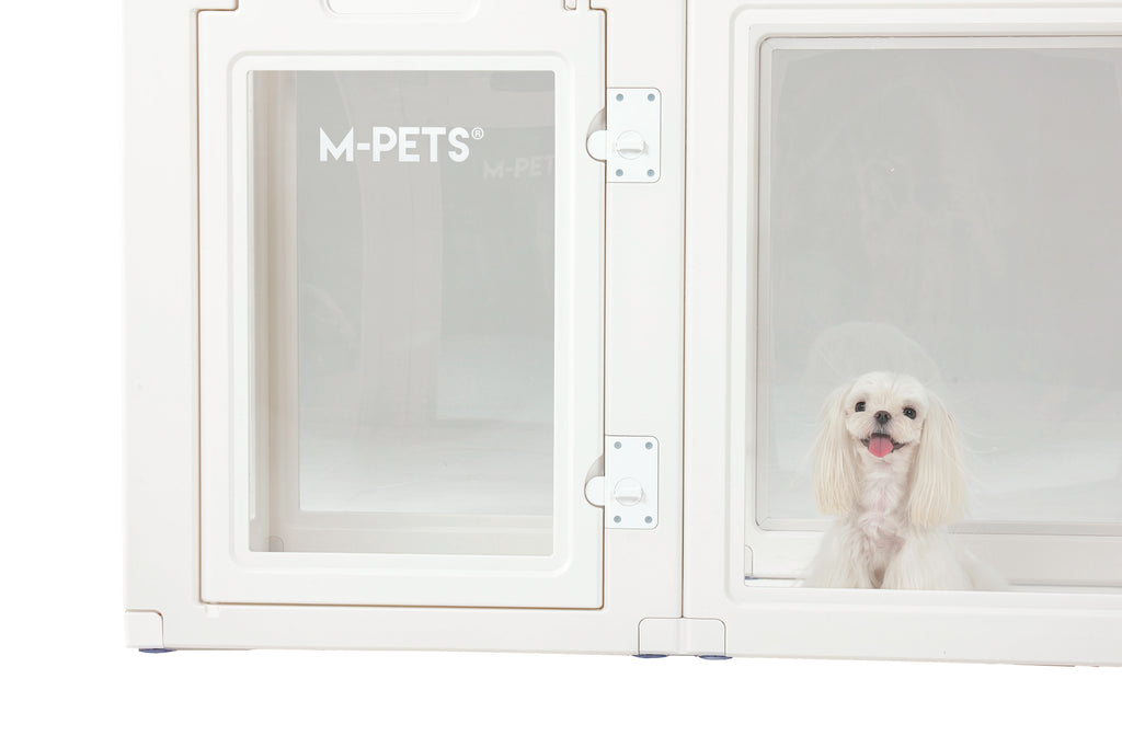 BLANCHE Puppy pen 6 panels L white