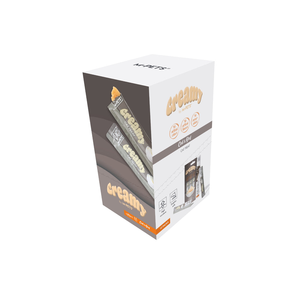 Delizie Cremose per Gatti - Merluzzo e Manzo