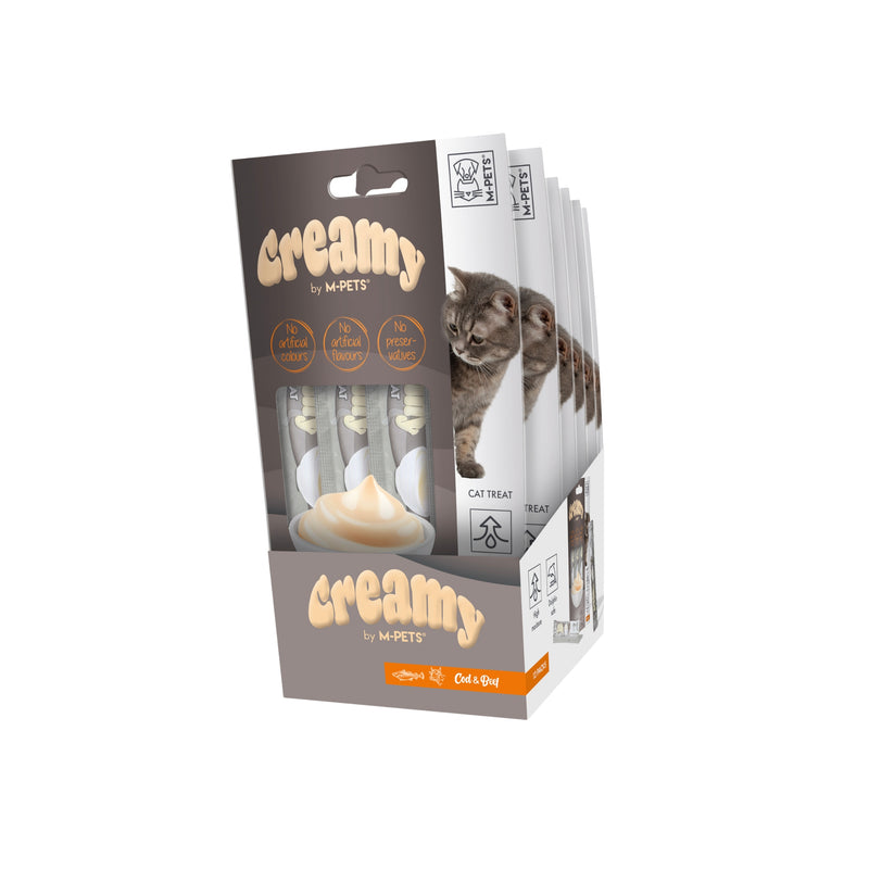 Delizie Cremose per Gatti - Merluzzo e Manzo