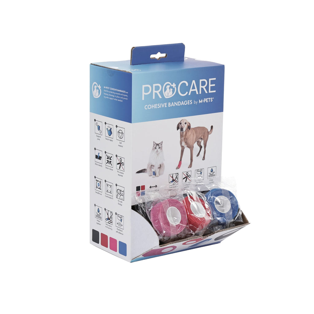 PROCARE Cohesive Bandages 2.5cm x 4.5m - 60 pcs mixed color display