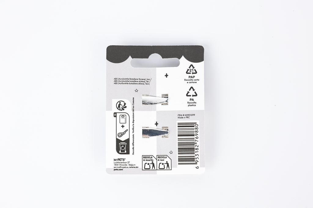 GLAM Accessori per capelli per animali clip a forma di diamante - Nero e Argento