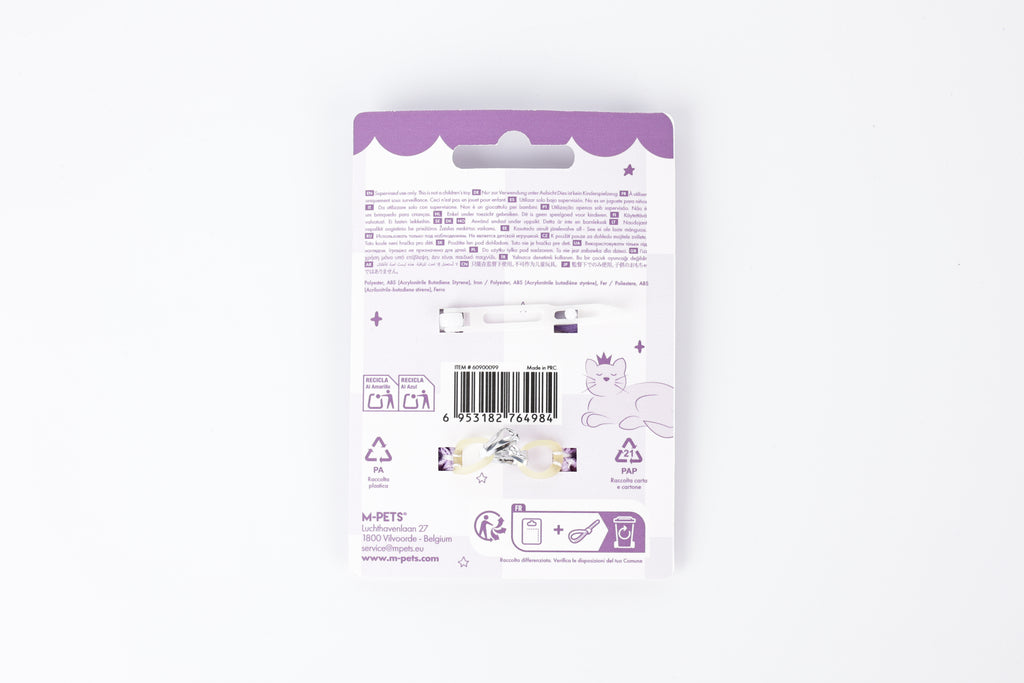 GLAM Accessori per capelli per animali clip e gomma - Viola