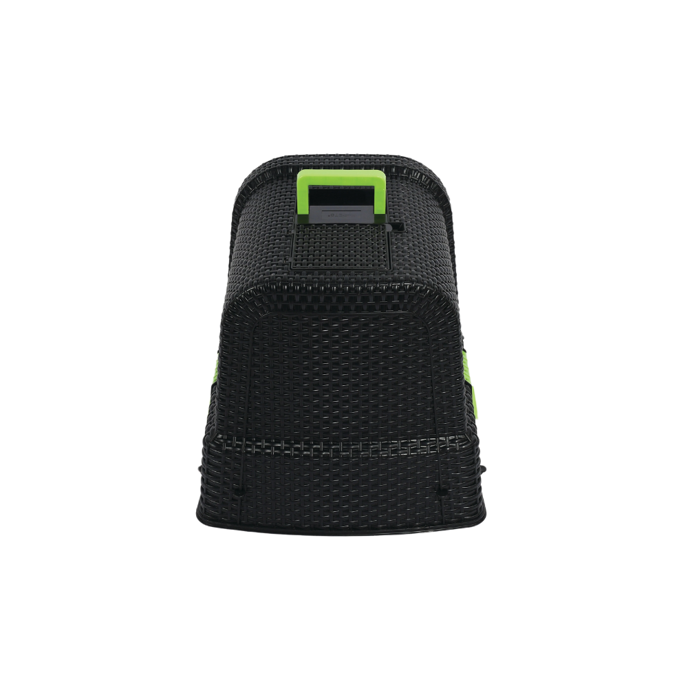 Lettiera per gatti in rattan ECO nera e verde