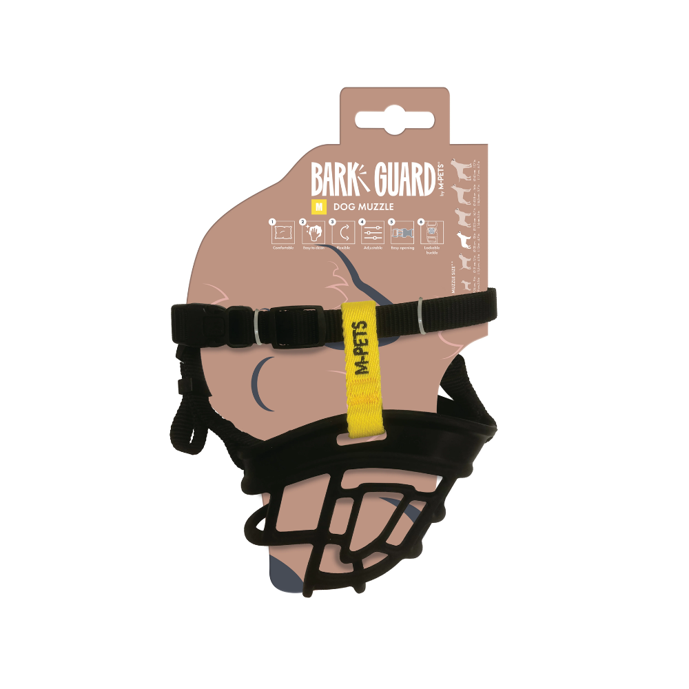 MUSERA BARK GUARD per Cani Nero e Giallo