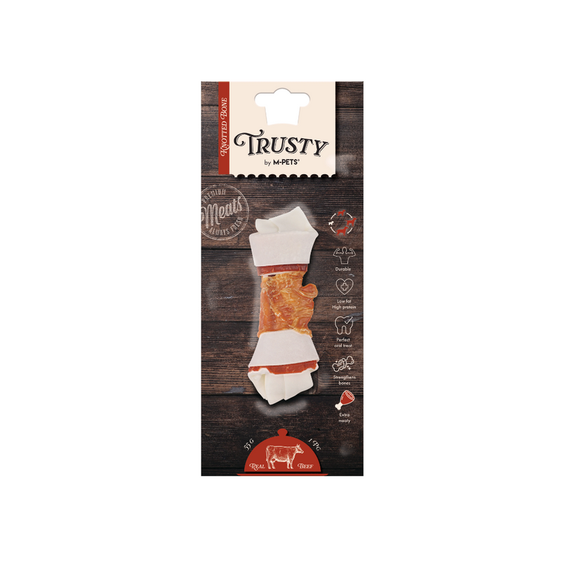 TRUSTY Osso annodato Extra sapore di manzo 12,7 cm