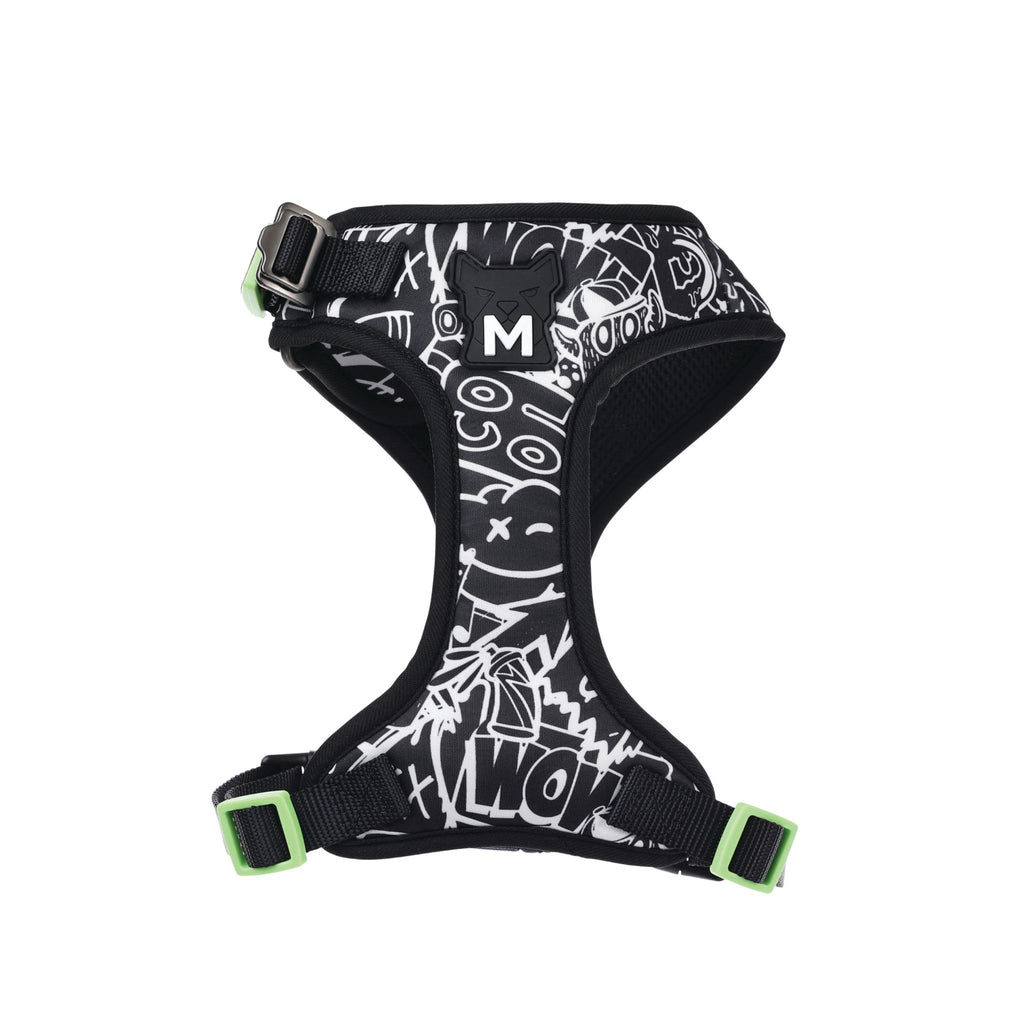 URBAN STYLE FREESTYLE Black & White Easy fit Dog harness