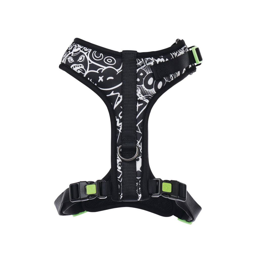 URBAN STYLE FREESTYLE Black & White Easy fit Dog harness