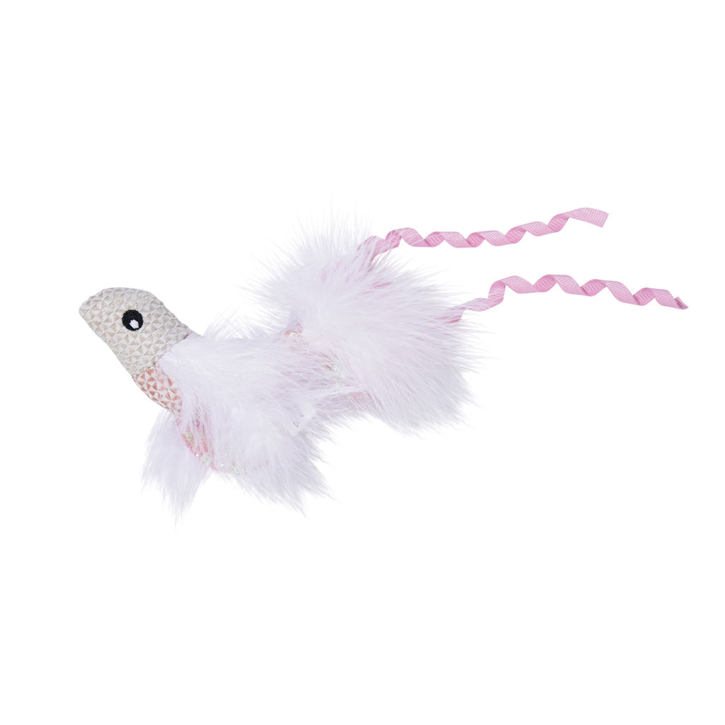 Plume catnip toy Pink fish