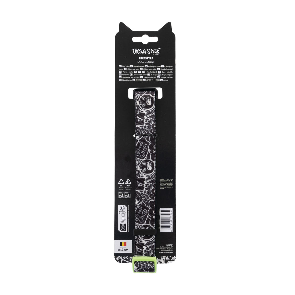 URBAN STYLE FREESTYLE Black & White Dog collar