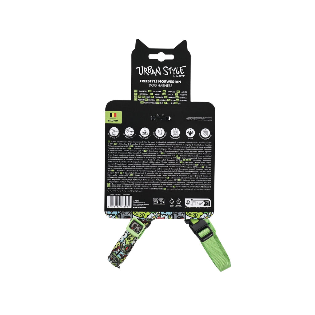 URBAN STYLE FREESTYLE Multicolour Norwegian Dog harness