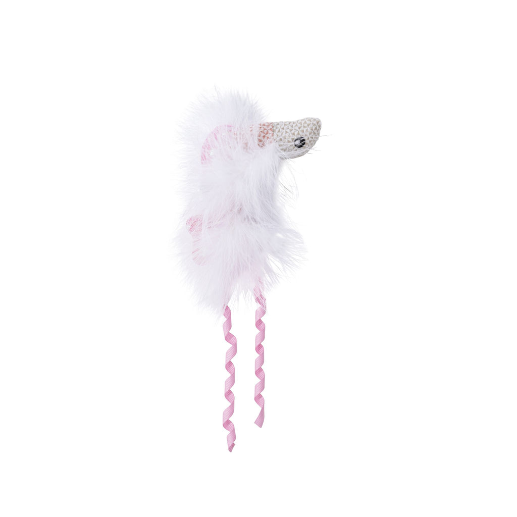 Plume catnip toy Pink fish