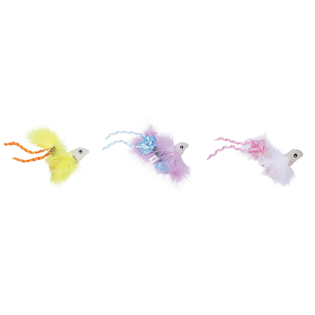 Plume catnip toy Pink fish