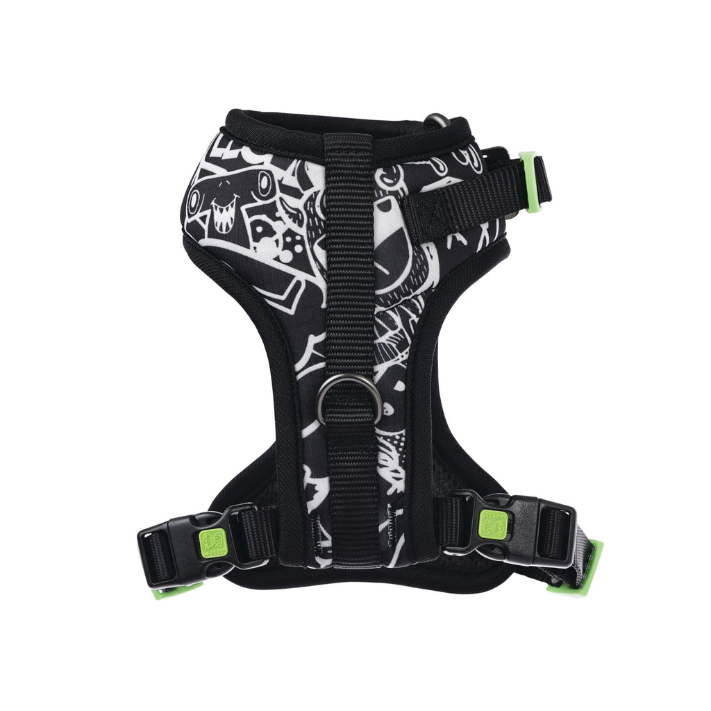 URBAN STYLE FREESTYLE Black & White Easy fit Dog harness