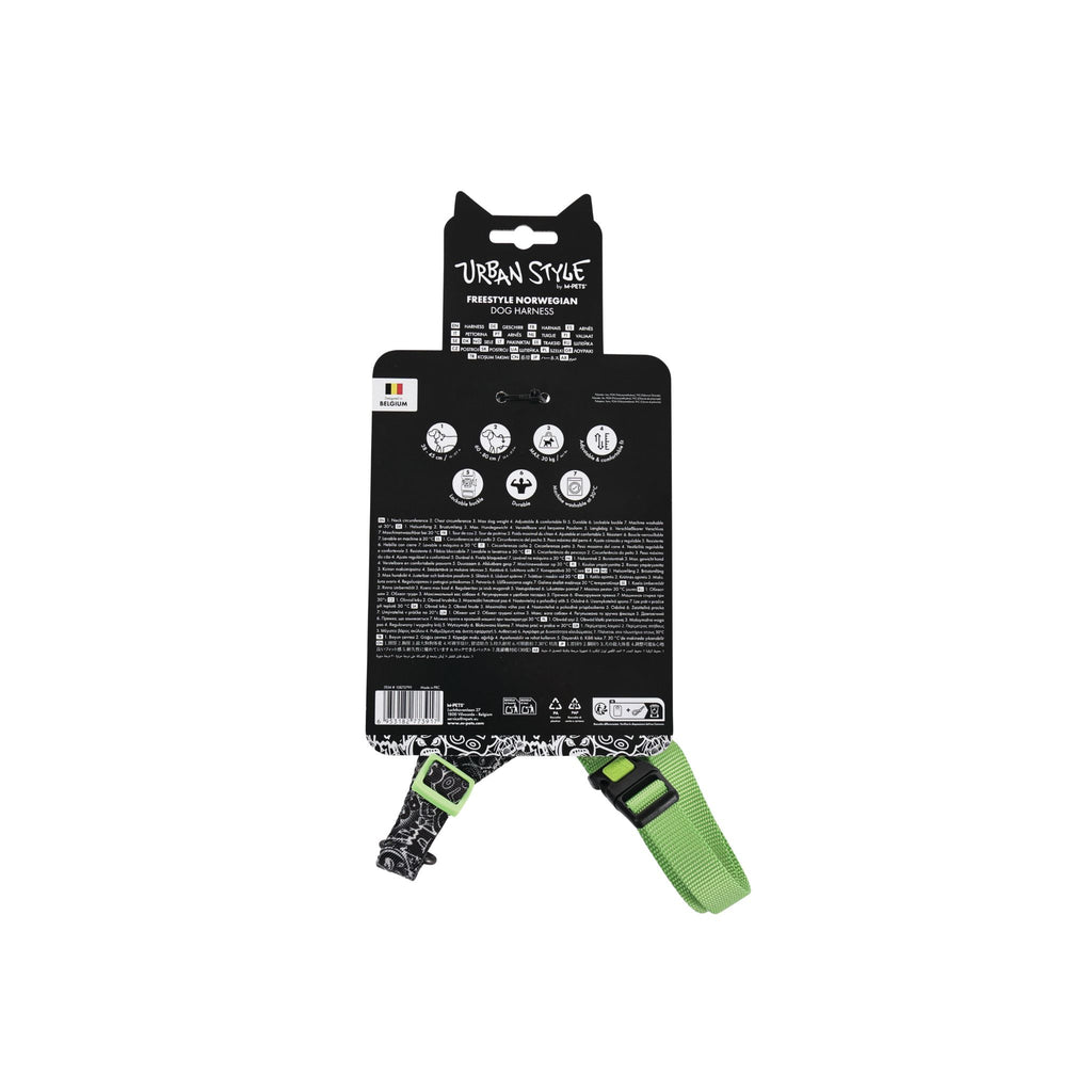 URBAN STYLE FREESTYLE Black & White Norwegian Dog harness