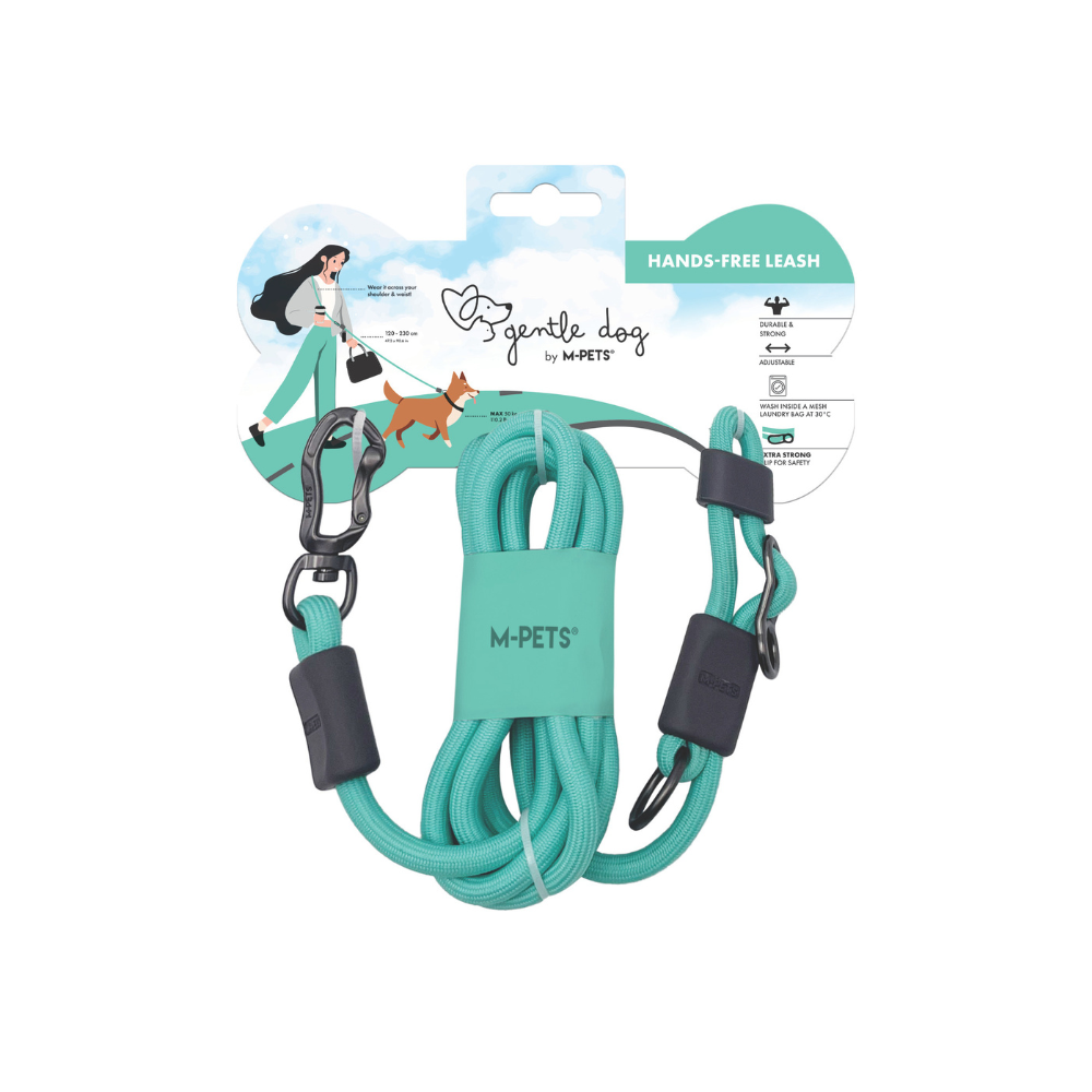 GENTLE DOG Guinzaglio per cani a mani libere - Verde Giada