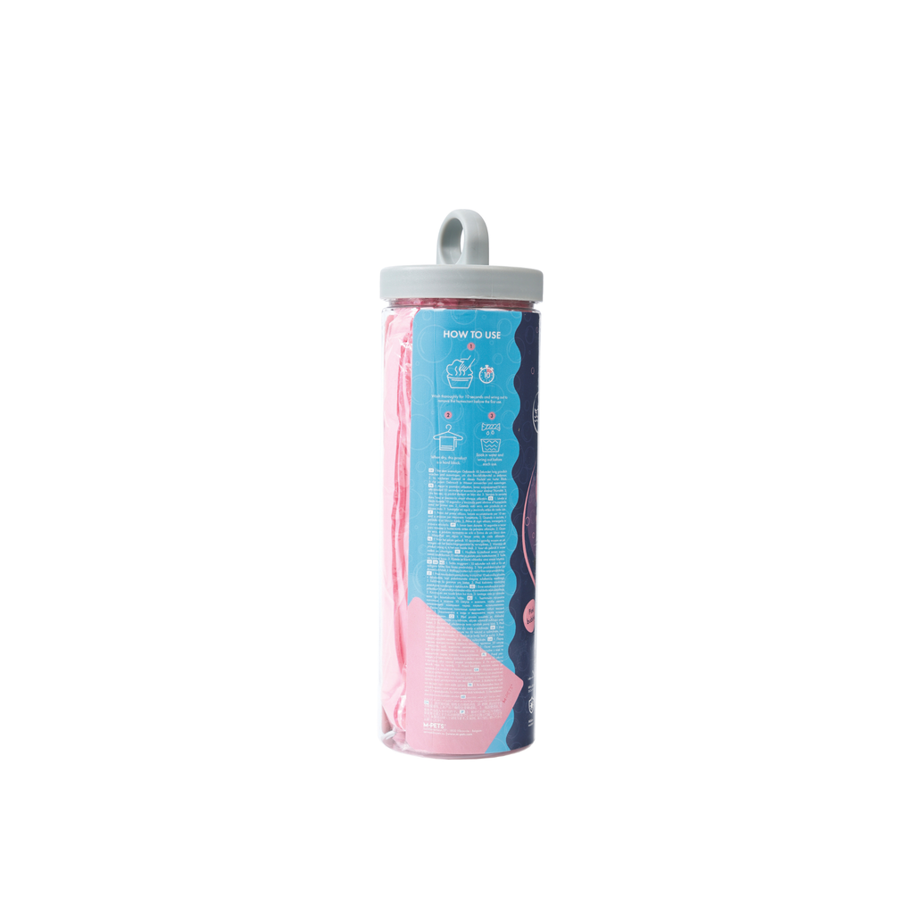 BATHTIME Quick-dry Towel for Cats and Dogs Pink Bubble