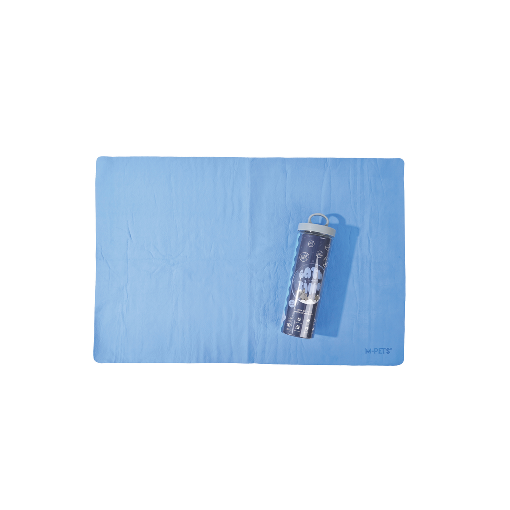 BATHTIME Quick-dry Towel for Cats and Dogs Blue Bubble