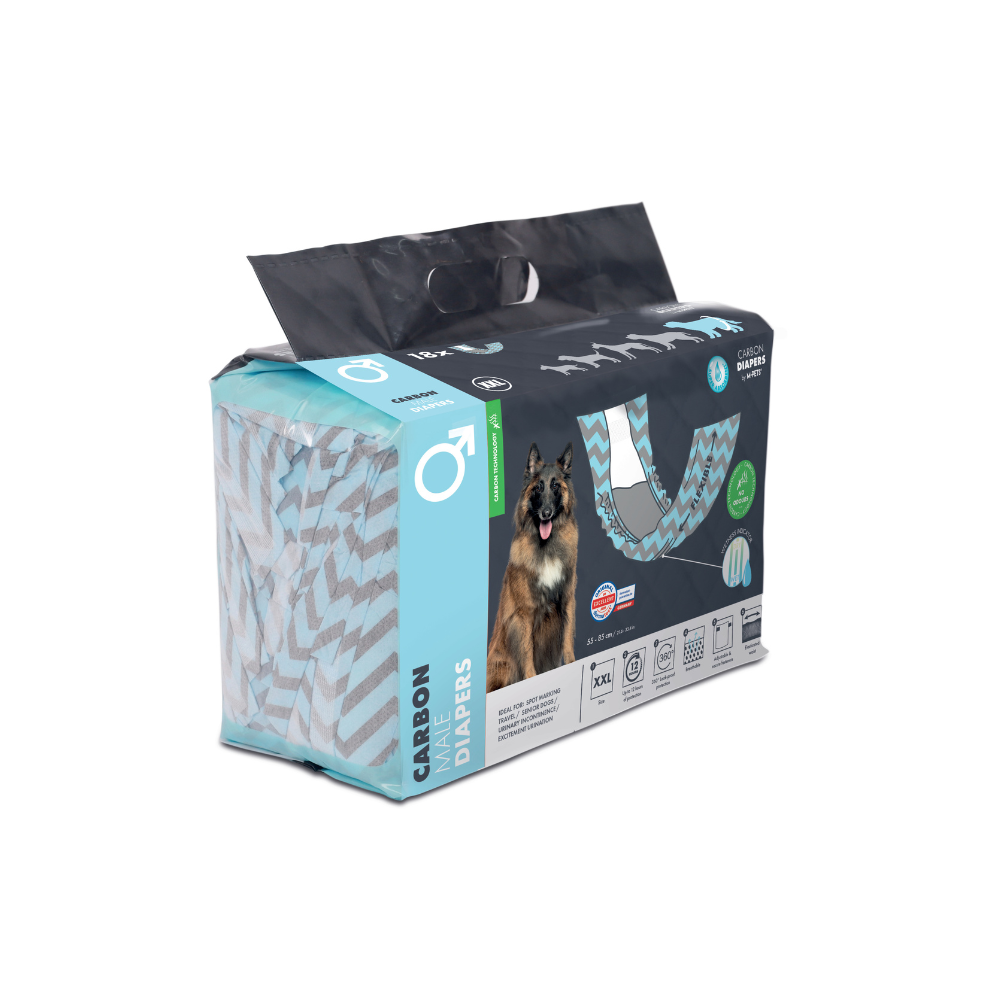 PANNOLINI AL CARBONE - Cane Maschio - 18 pz