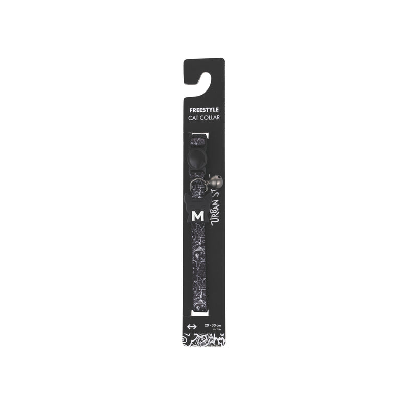 URBAN STYLE FREESTYLE Black & White Cat collar