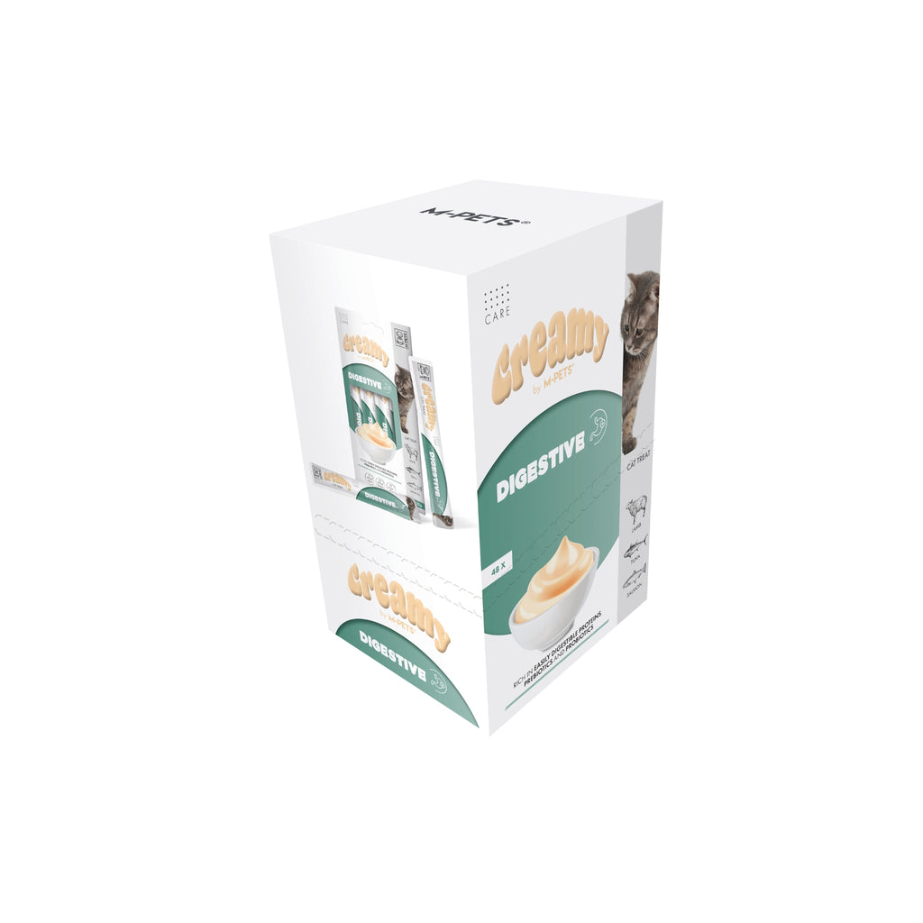 CREMOSO con FUNZIONI - Snack per gatti Digestivo - Agnello & Tonno & Salmone