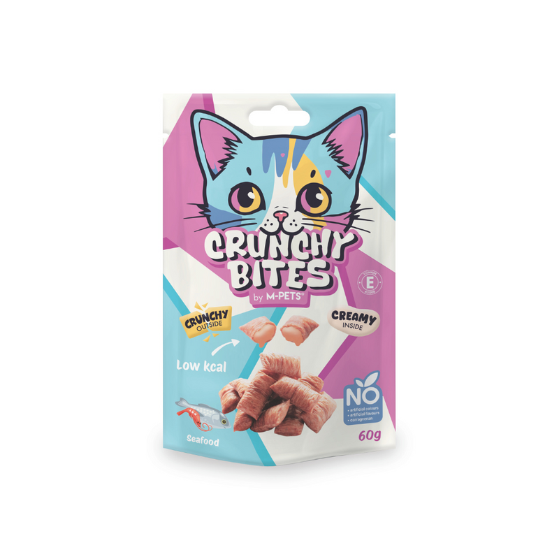 CRUNCHY BITES snack per gatti gusto frutti di mare - 60 g