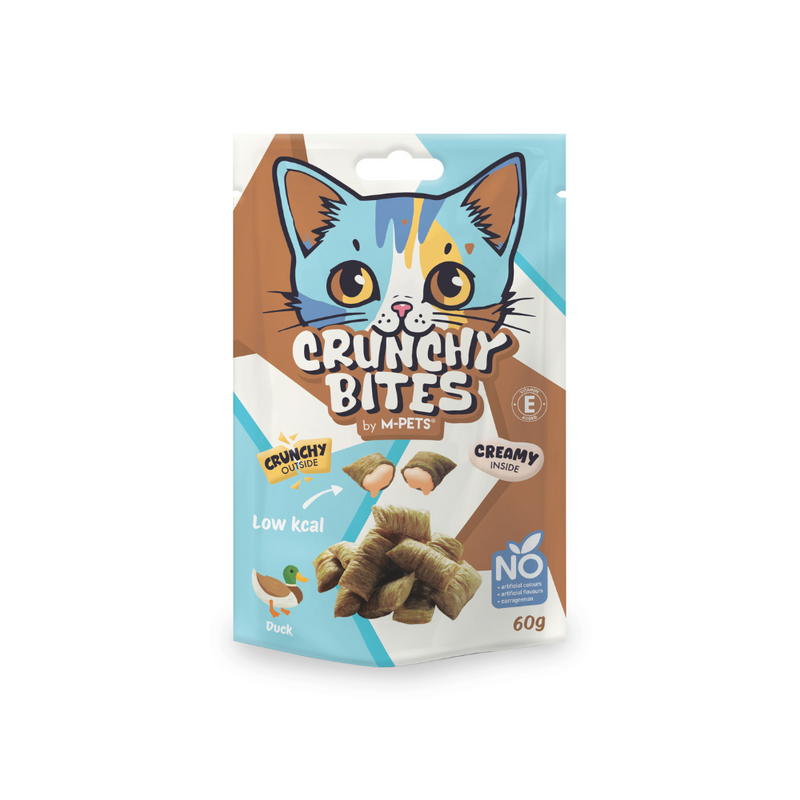 CRUNCHY BITES snack per gatti gusto anatra - 60 g