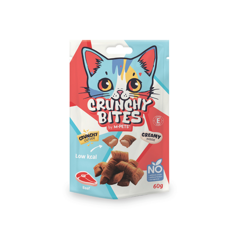 CRUNCHY BITES snack per gatti gusto manzo - 60 g