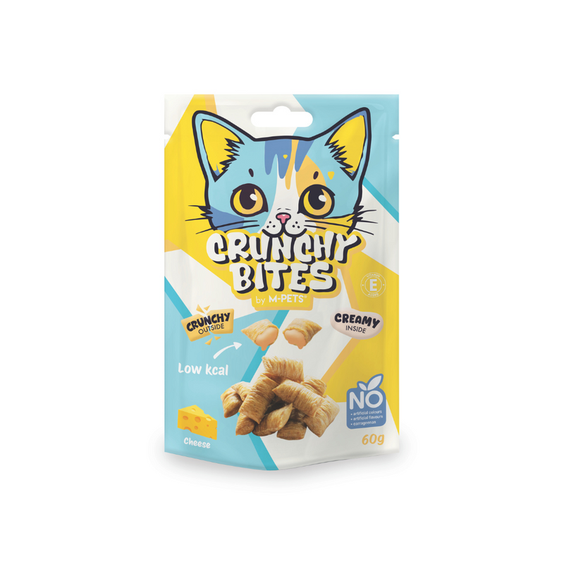CRUNCHY BITES snack per gatti gusto formaggio - 60 g