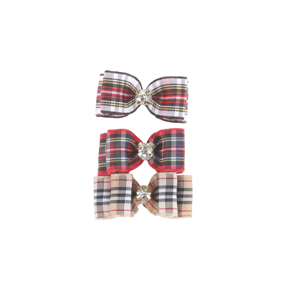 GLAM Accessori per capelli per animali clip e gomma - Rosso