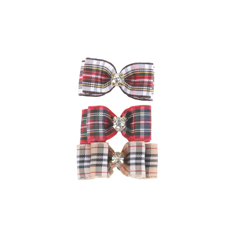 GLAM Accessori per capelli per animali clip e gomma - Rosso