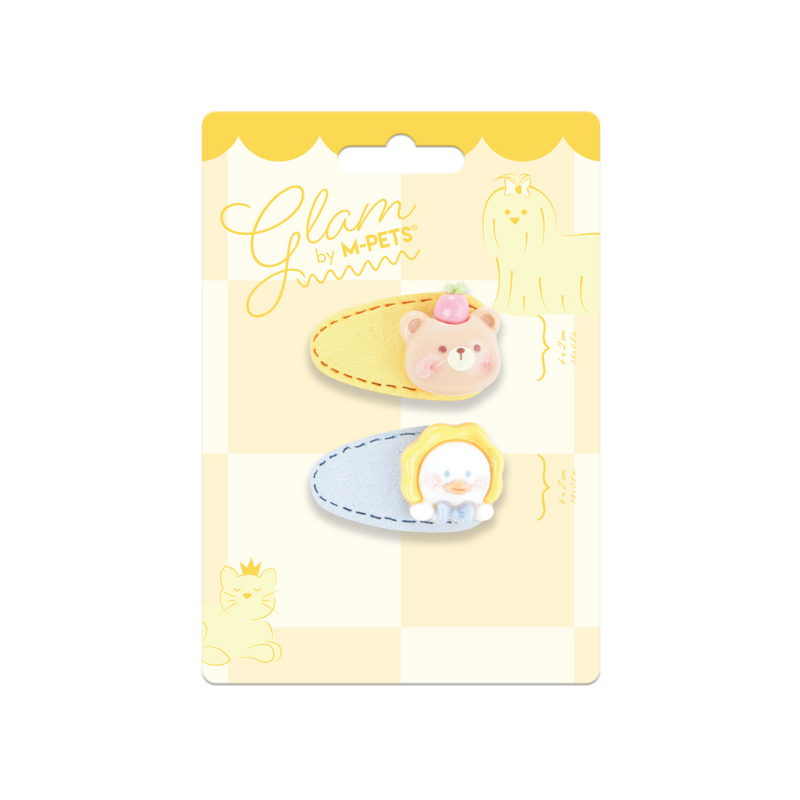 GLAM Accessori per capelli per animali clip - Giallo