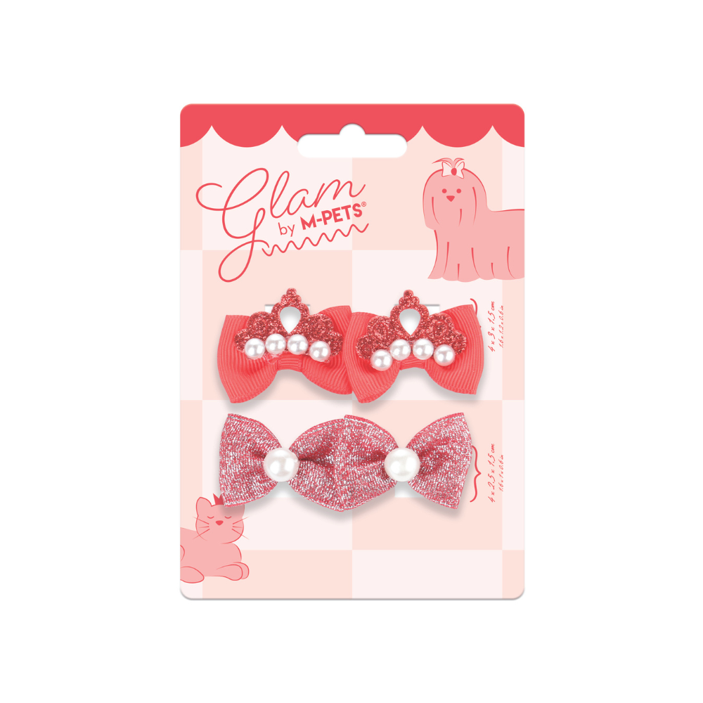 GLAM Accessori per capelli per animali elastico - Rosso