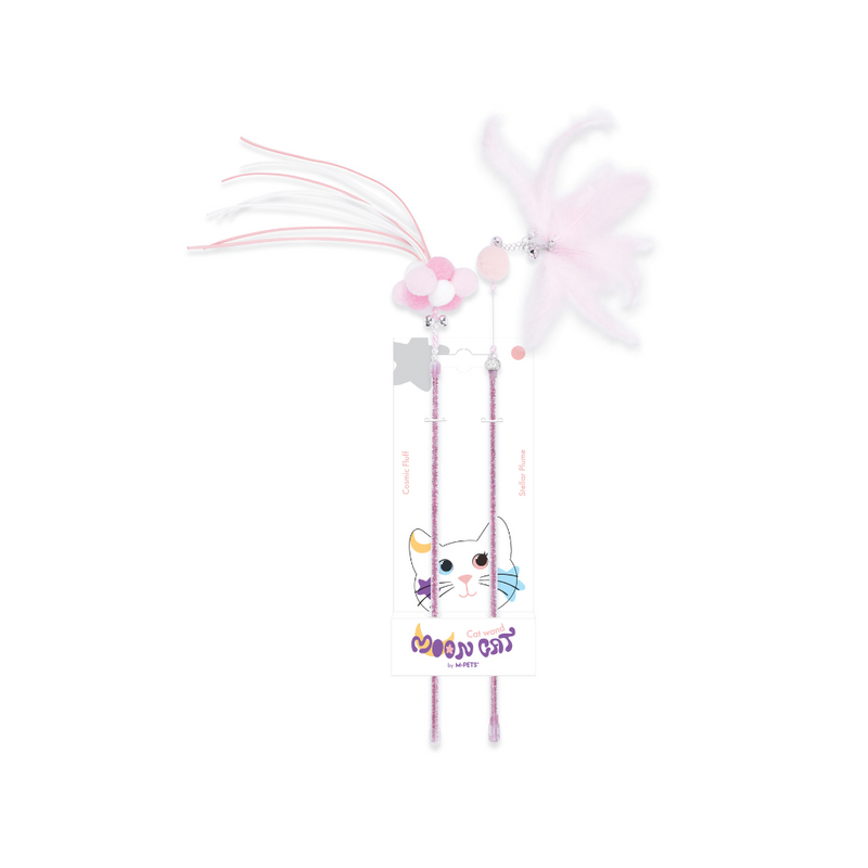 MoonCAT - set bacchetta per gatti Piuma Stellare & Soffice Cosmico - Rosa