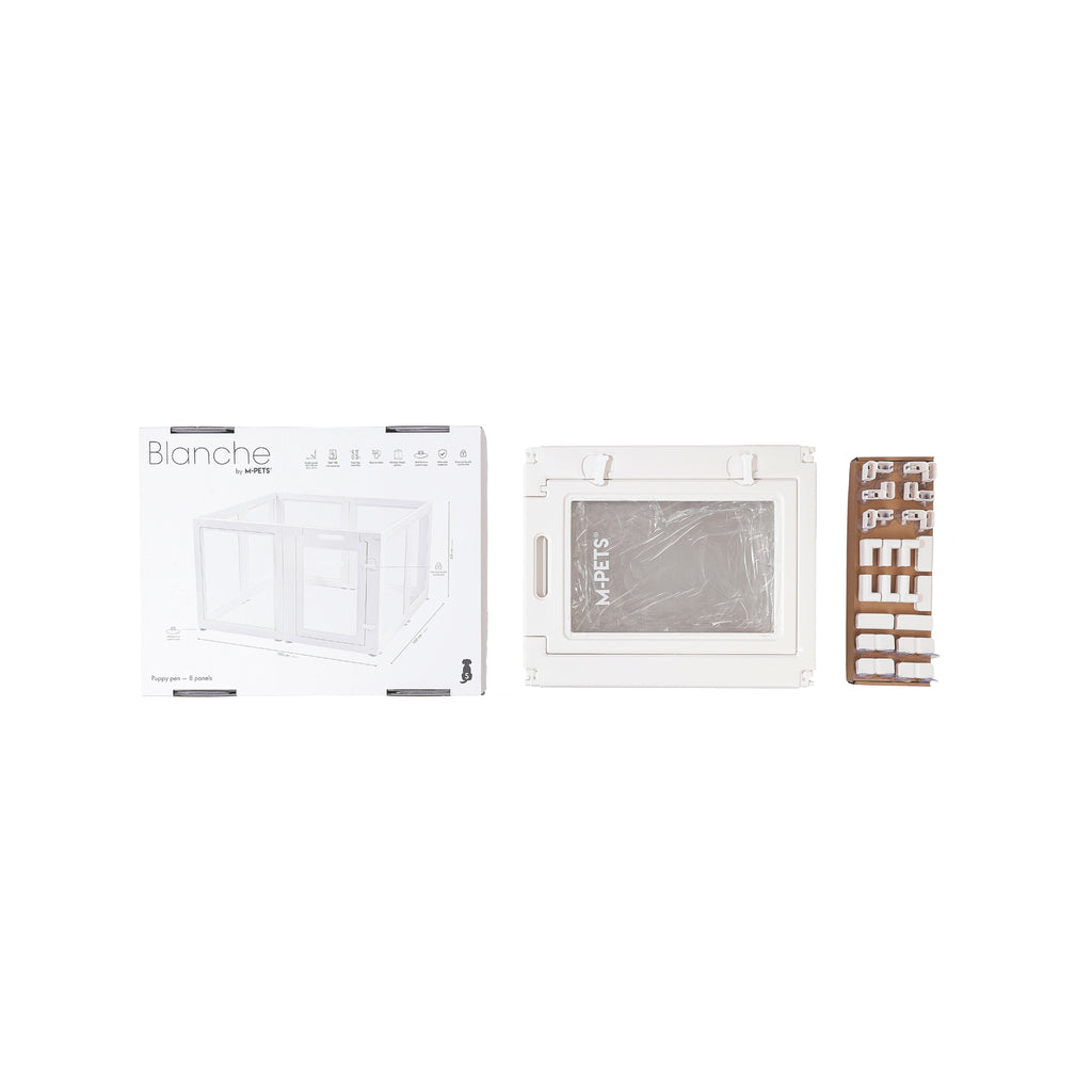 BLANCHE Puppy pen 8 panels S white