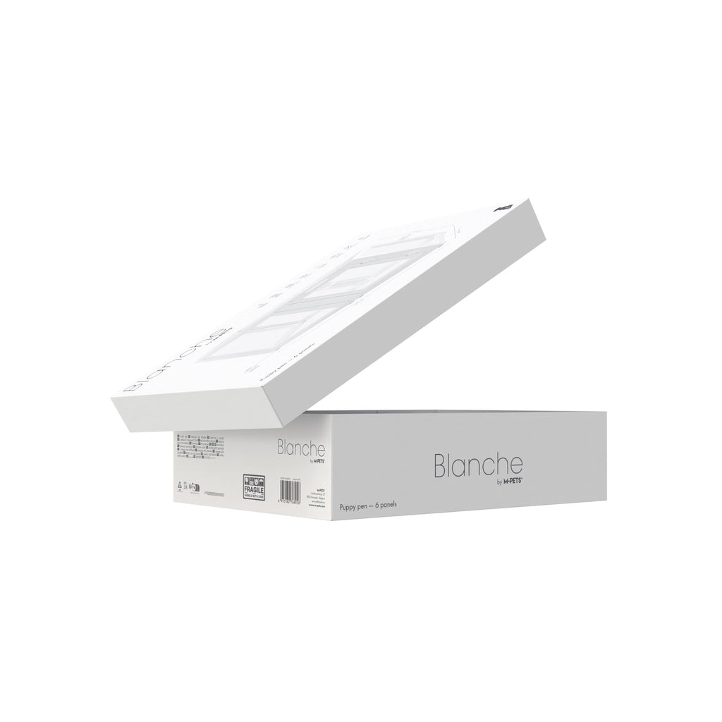BLANCHE Puppy pen 6 panels L white