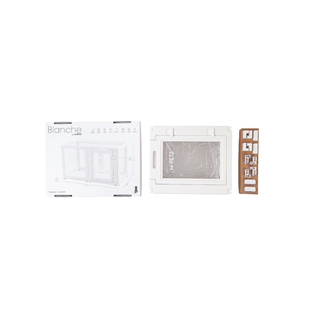 BLANCHE Puppy pen 6 panels S white