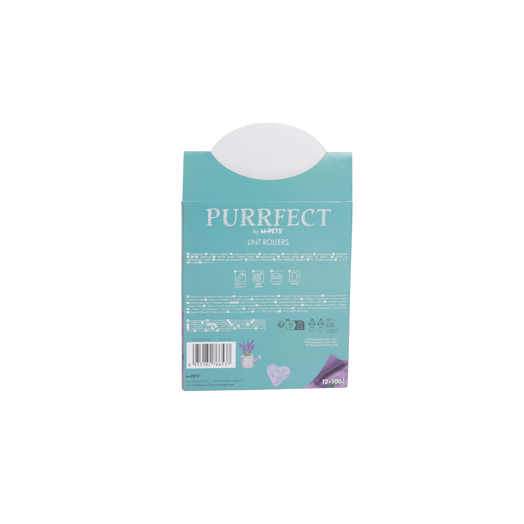 PURRFECT Lint roller Lavender scent 100 sheets x 12 pcs display
