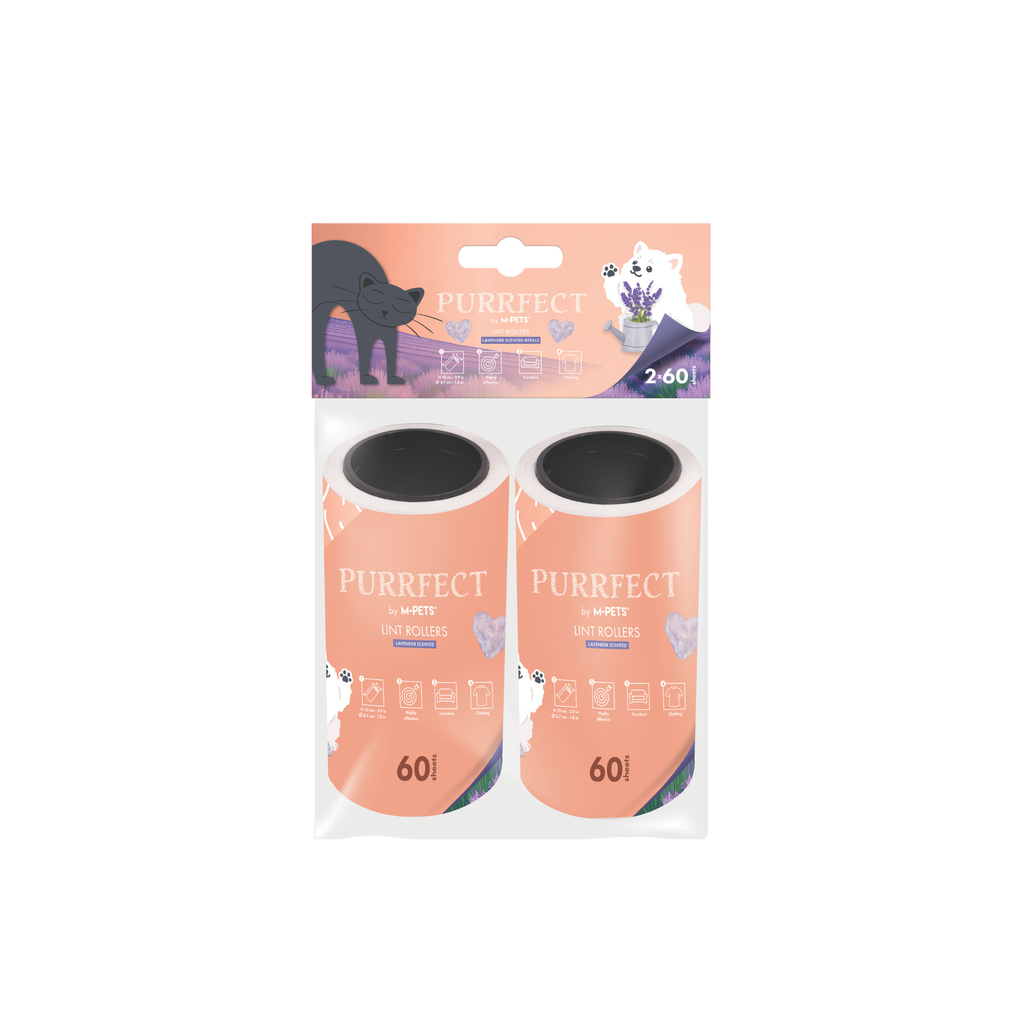 PURRFECT Lint roller Lavender scent 2 x 60 sheets refilling