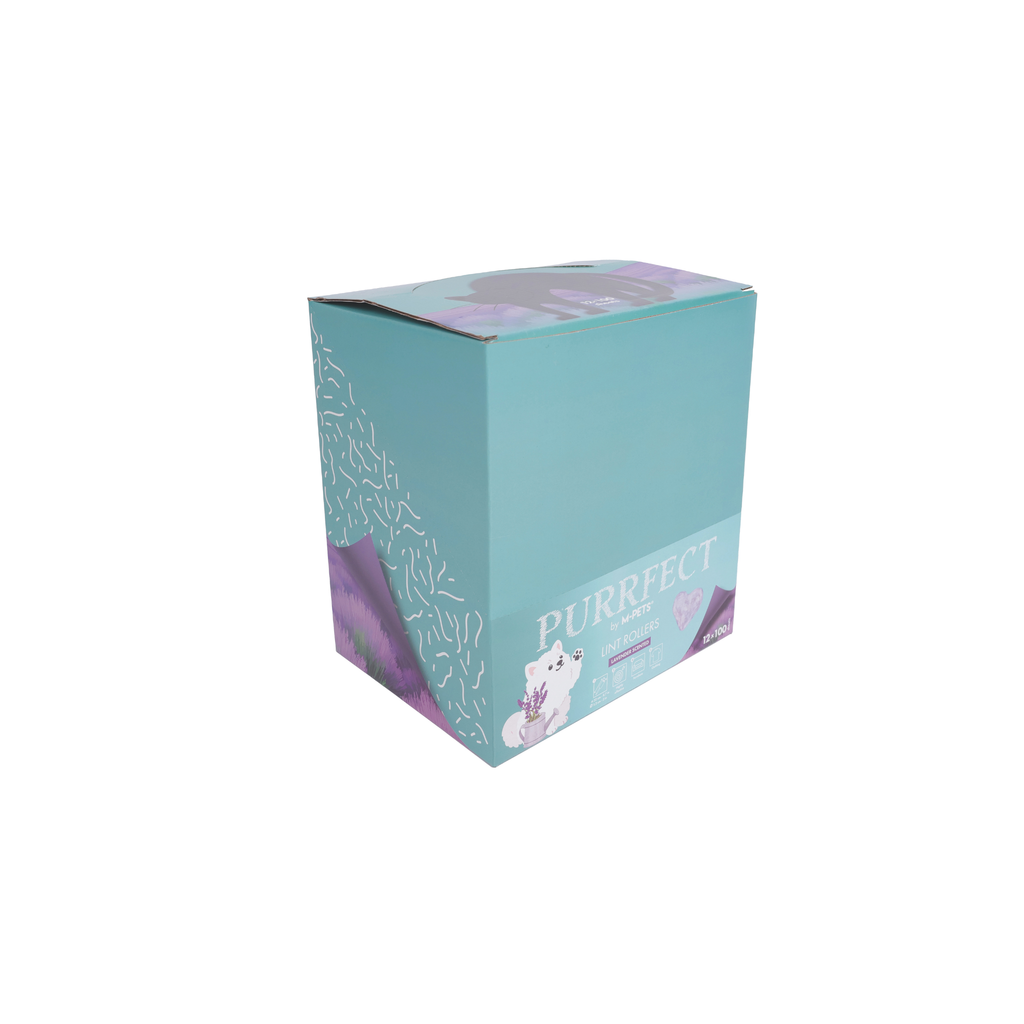 PURRFECT Lint roller Lavender scent 100 sheets x 12 pcs display