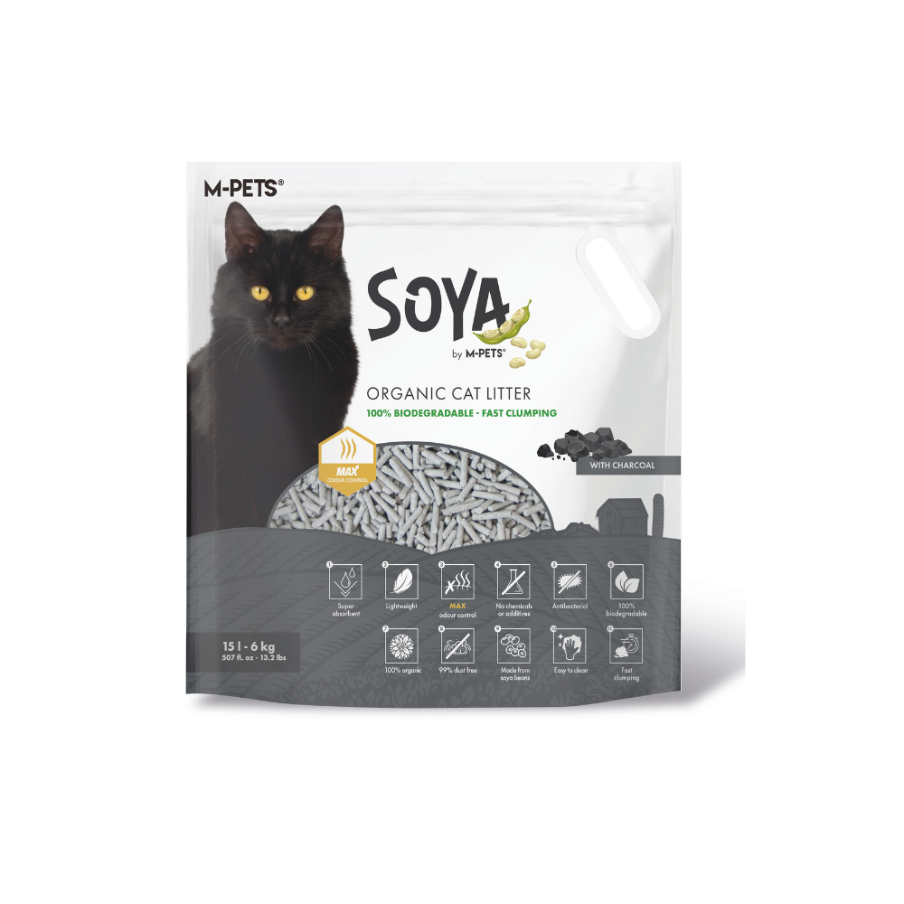 SOYA Lettiera per Gatti CARBONE - Sacchetto di plastica